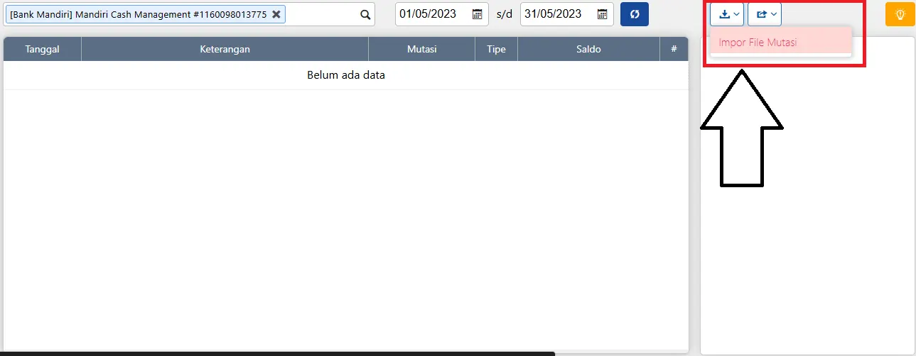 impor rekening koran Accurate